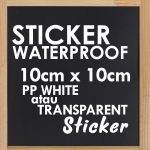 Sticker Waterproof 10cm x 10cm