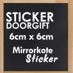 Sticker Doorgift 6cm x 6cm