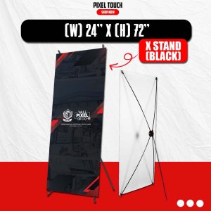 X STAND BLACK (24 X 72)