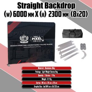 Straight Tension Fabric 8x20