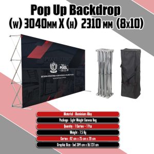 Pop Up Tension Fabric 8x10